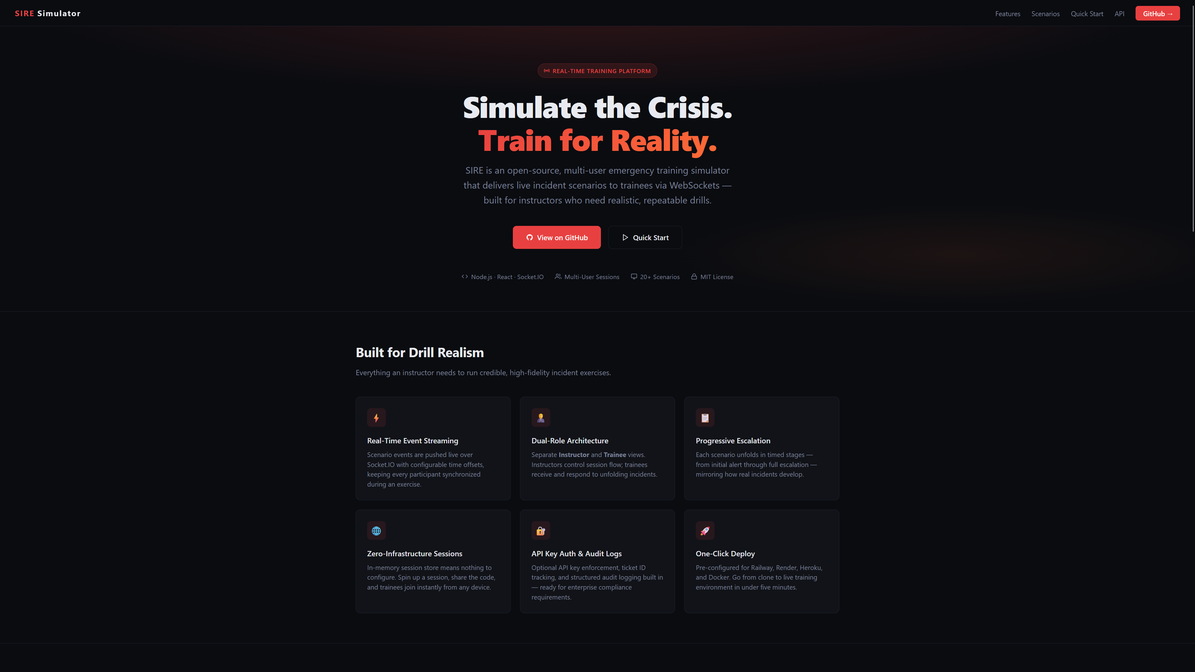 S.I.R.E. Home Page screenshot